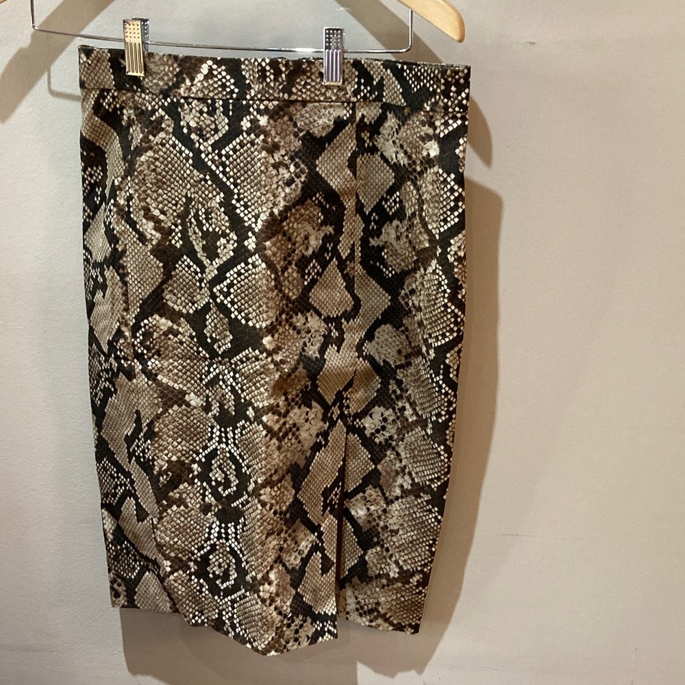 Altuzarra Brown and Black Snakeskin Pencil Skirt